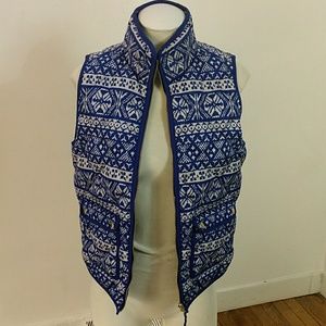 Jcrew snowflake oattern down vest